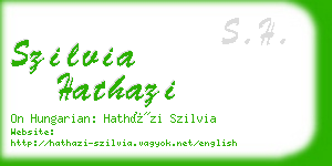 szilvia hathazi business card